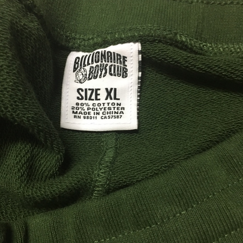 NEW BILLIONAIRE BOYS CLUB COZY SHORTS GREEN XLARGE - Picture 5 of 5